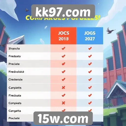 Comparação de jogos populares no kk97.com